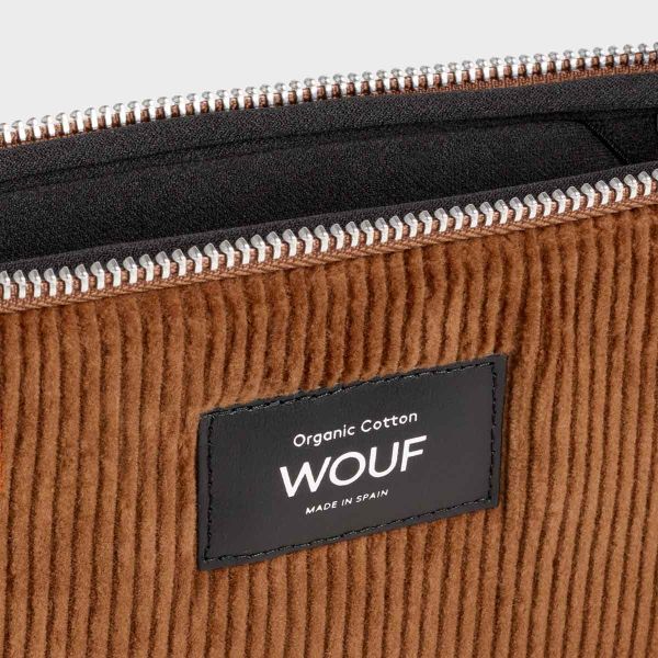 Wouf Corduroy - Pochette ordinateur 13-14 pouces - Caramel