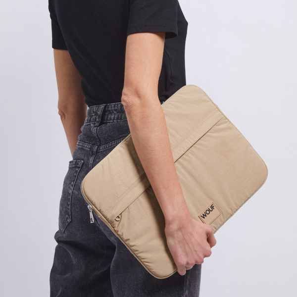 Wouf Pochette ordinateur 13-14 pouces - Downtown Oatmilk