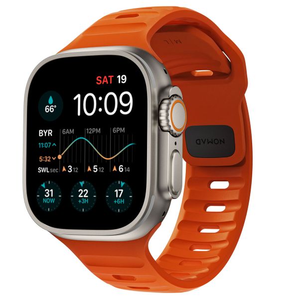 Nomad Bracelet Sport FKM Apple Watch Series 1-10 / SE / Ultra (2) - 42/44/45/46/49 mm - Orange