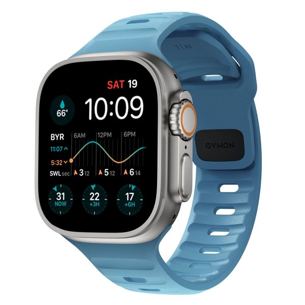 Nomad Bracelet Sport FKM Apple Watch Series 1-10 / SE / Ultra (2) - 42/44/45/46/49 mm - Electric Blue