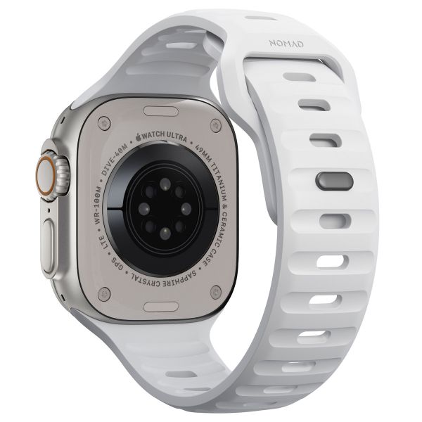 Nomad Bracelet Sport FKM Apple Watch Series 1-10 / SE / Ultra (2) - 42/44/45/46/49 mm - Blanc