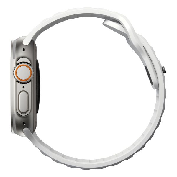 Nomad Bracelet Sport FKM Apple Watch Series 1-10 / SE / Ultra (2) - 42/44/45/46/49 mm - Blanc