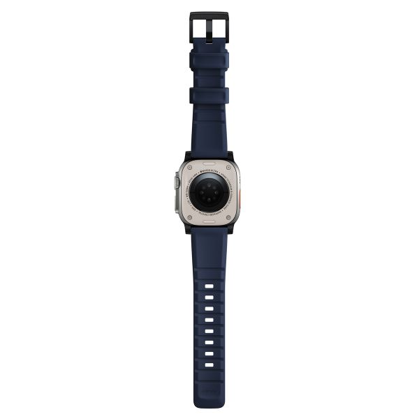 Nomad Bracelet robuste FKM Apple Watch Series 1-9 / SE / Ultra (2) - 42/44/45/49 mm - Noir/Bleu