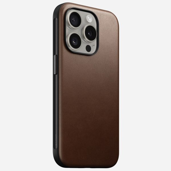 Nomad Coque Modern Leather iPhone 15 Pro - Brun