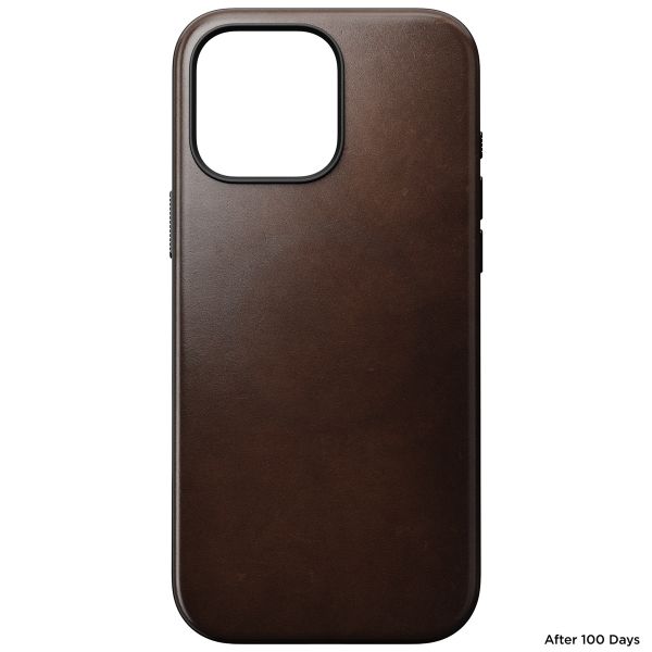 Nomad Coque Modern Horween Leather iPhone 16 Pro Max - Rustic Brown