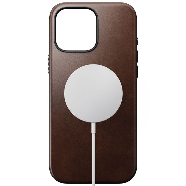 Nomad Coque Modern Horween Leather iPhone 16 Pro Max - Rustic Brown