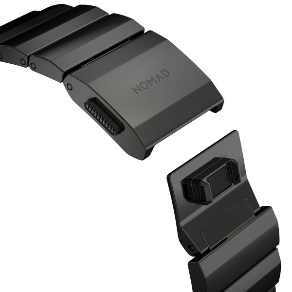 Nomad Bracelet à maillons magnétiques en acier Apple Watch Series 1-10 / SE / Ultra (2) - 42/44/45/46/49 mm - Graphite