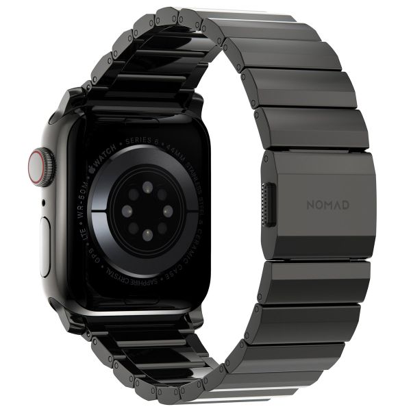 Nomad Bracelet à maillons magnétiques en acier Apple Watch Series 1-10 / SE / Ultra (2) - 42/44/45/46/49 mm - Graphite