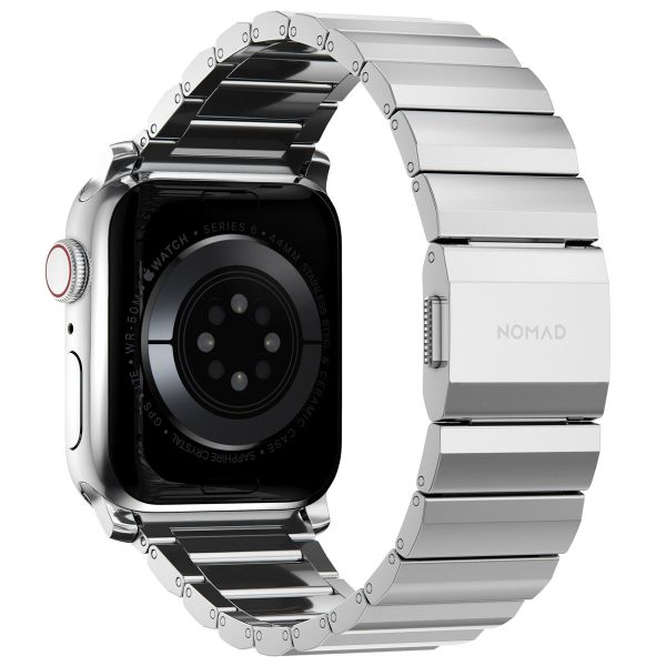 Nomad Bracelet à maillons magnétiques en acier Apple Watch Series 1-10 / SE / Ultra (2) - 42/44/45/46/49 mm - Argent