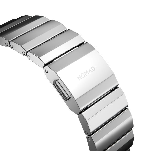 Nomad Bracelet à maillons magnétiques en acier Apple Watch Series 1-10 / SE / Ultra (2) - 42/44/45/46/49 mm - Argent