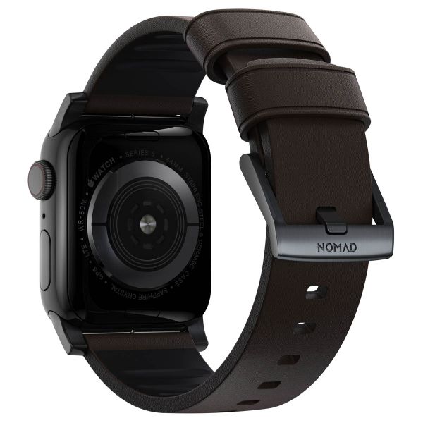 Nomad Bracelet Active Pro Apple Watch Series 1-10 / SE / Ultra (2) - 42/44/45/46/49 mm - Marron/Noir