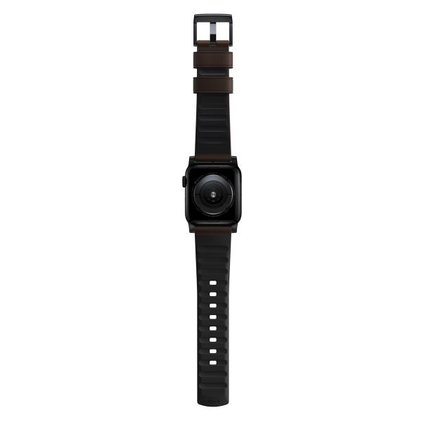 Nomad Bracelet Active Pro Apple Watch Series 1-10 / SE / Ultra (2) - 42/44/45/46/49 mm - Marron/Noir