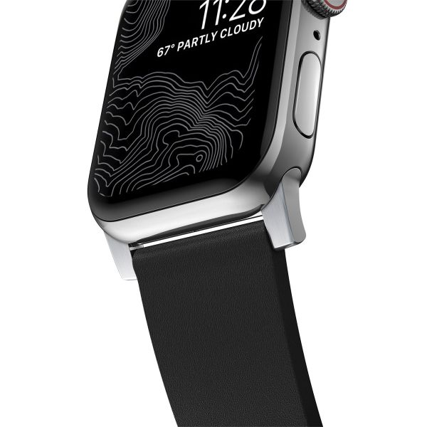 Nomad Bracelet Active Pro Apple Watch Series 1-10 / SE / Ultra (2) - 42/44/45/46/49 mm - Noir/Argent