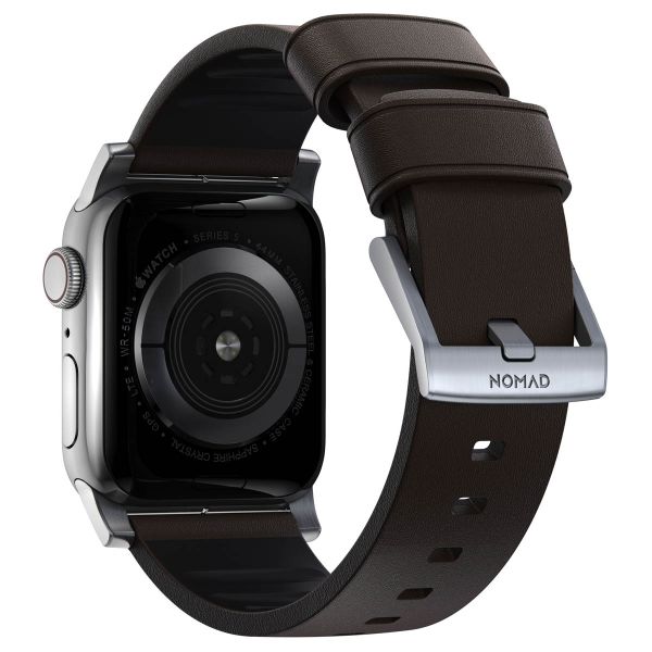 Nomad Bracelet Active Pro Apple Watch Series 1-10 / SE / Ultra (2) - 42/44/45/46/49 mm - Marron/Argent