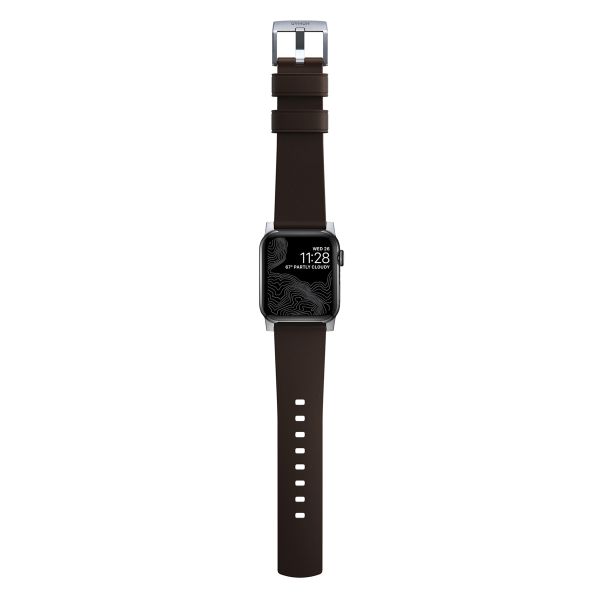 Nomad Bracelet Active Pro Apple Watch Series 1-10 / SE / Ultra (2) - 42/44/45/46/49 mm - Marron/Argent