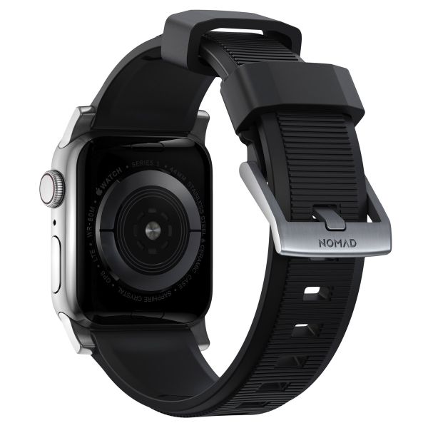 Nomad Bracelet robuste FKM Apple Watch Series 1-9 / SE / Ultra (2) - 42/44/45/49 mm - Argent