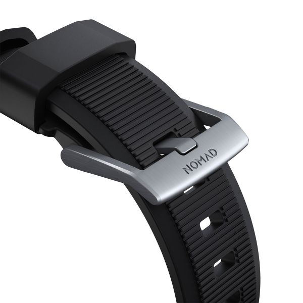 Nomad Bracelet robuste FKM Apple Watch Series 1-9 / SE / Ultra (2) - 42/44/45/49 mm - Argent