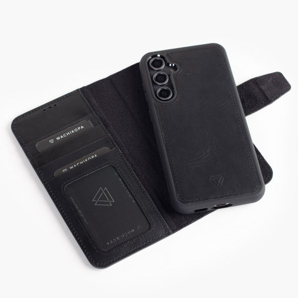 Wachikopa Étui de téléphone portefeuille Magic 2-in-1 Samsung Galaxy S24 - Black