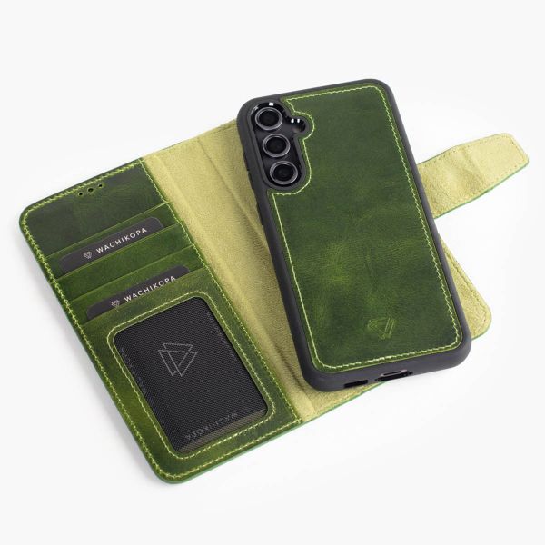 Wachikopa Étui de téléphone portefeuille Magic 2-in-1 Samsung Galaxy S24 - Forest Green