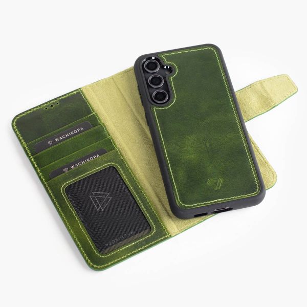 Wachikopa Étui de téléphone portefeuille Magic 2-in-1 Samsung Galaxy S24 Plus - Forest Green