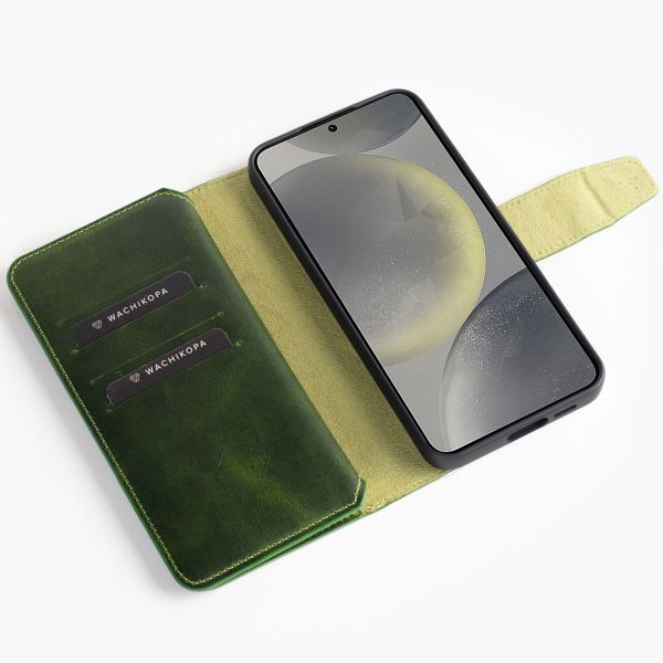Wachikopa Étui de téléphone portefeuille Multi Wallet Samsung Galaxy S24 - Forest Green