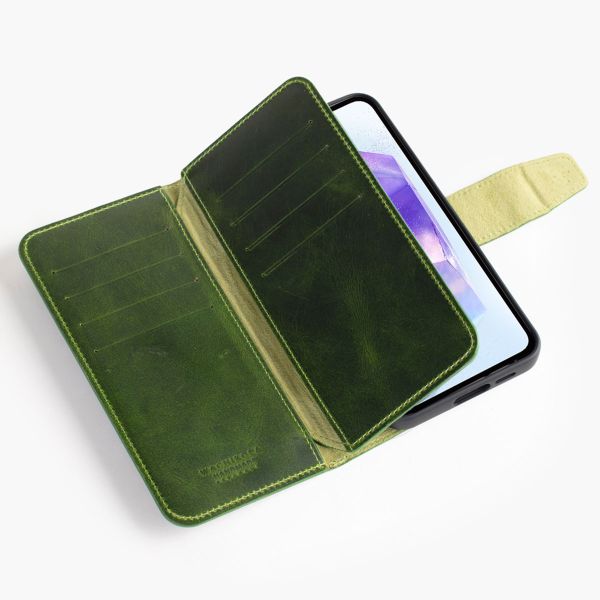 Wachikopa Étui de téléphone portefeuille Multi Wallet Samsung Galaxy A55 - Forest Green