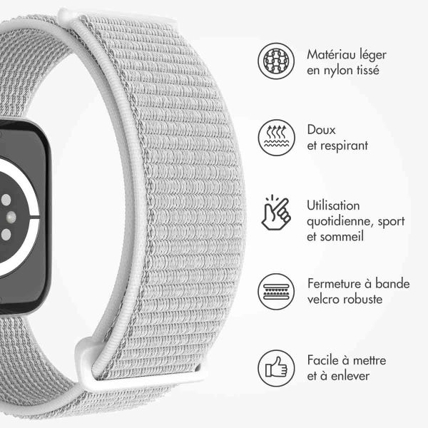 iMoshion Bracelet en nylon⁺ Apple Watch Series 1-9 / SE - 38/40/41 mm - Seashell