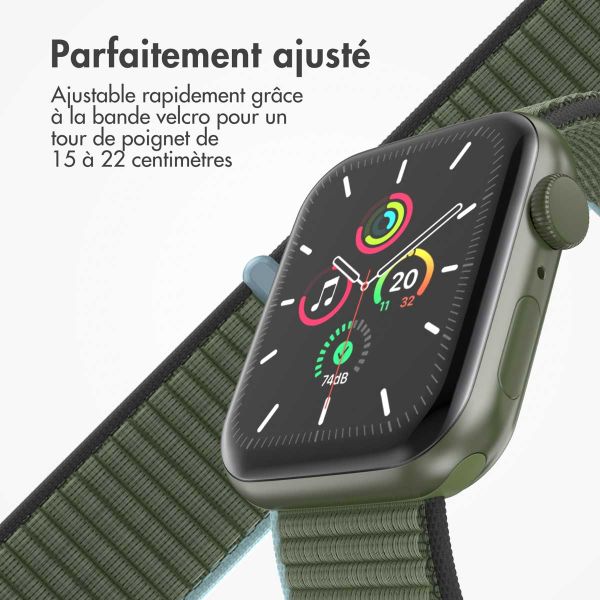 imoshion Bracelet en nylon⁺ Apple Watch Series 1-9 / SE - 38/40/41 mm / Series 10 - 42 mm - Dark Olive