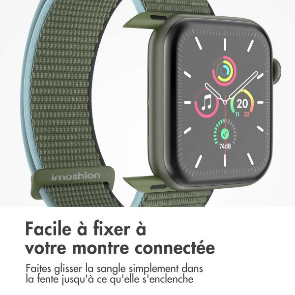 imoshion Bracelet en nylon⁺ Apple Watch Series 1-9 / SE - 38/40/41 mm / Series 10 - 42 mm - Dark Olive