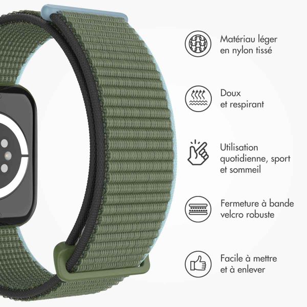 imoshion Bracelet en nylon⁺ Apple Watch Series 1-9 / SE - 38/40/41 mm / Series 10 - 42 mm - Dark Olive