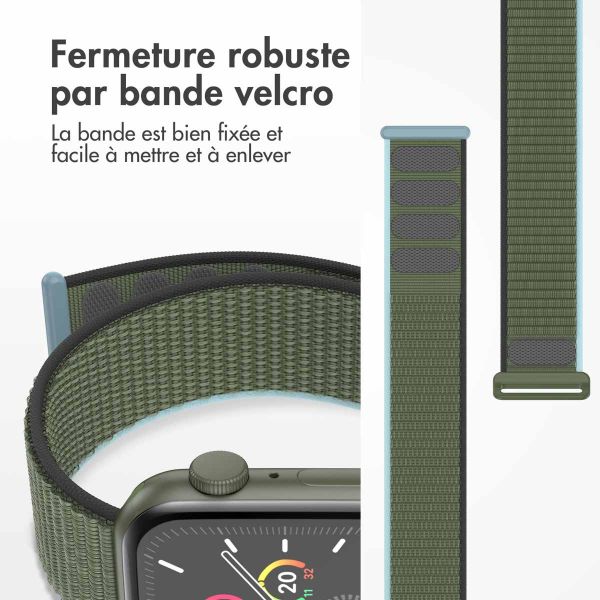 imoshion Bracelet en nylon⁺ Apple Watch Series 1-9 / SE - 38/40/41 mm / Series 10 - 42 mm - Dark Olive