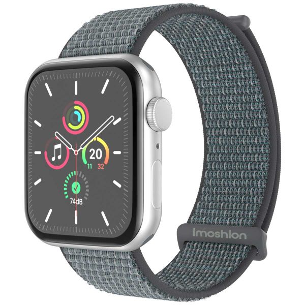 imoshion Bracelet en nylon⁺ Apple Watch Series 1-10 / SE / Ultra (2) - 42/44/45/46/49 mm - Ash Green