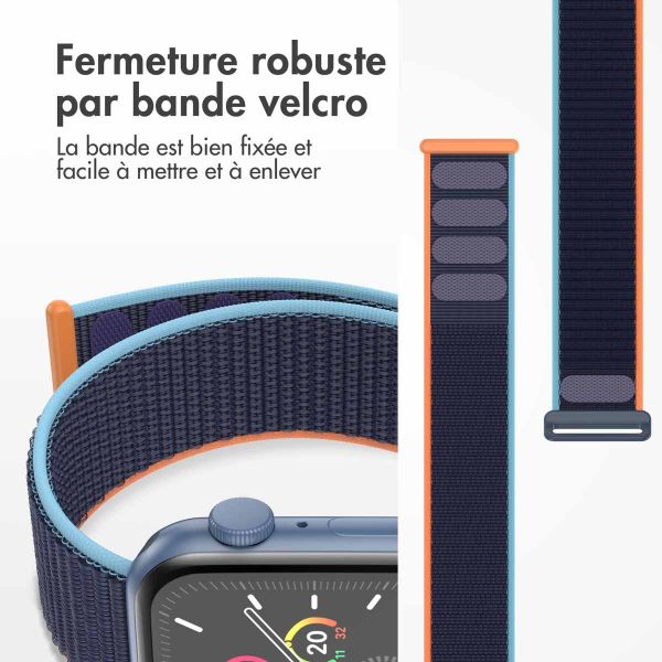 imoshion Bracelet en nylon⁺ Apple Watch Series 1-10 / SE / Ultra (2) - 42/44/45/46/49 mm - Dark Navy Blue