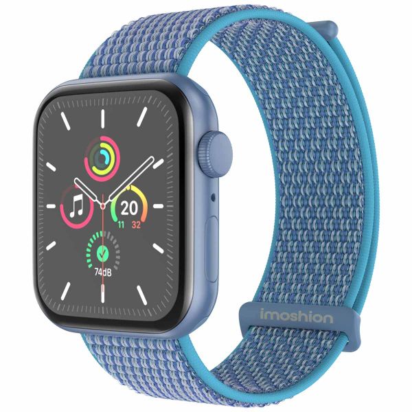 imoshion Bracelet en nylon⁺ Apple Watch Series 1-10 / SE / Ultra (2) - 42/44/45/46/49 mm - Marine Blue