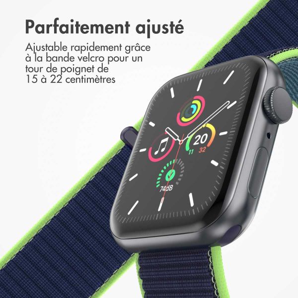 imoshion Bracelet en nylon⁺ Apple Watch Series 1-10 / SE / Ultra (2) - 42/44/45/46/49 mm - Lime