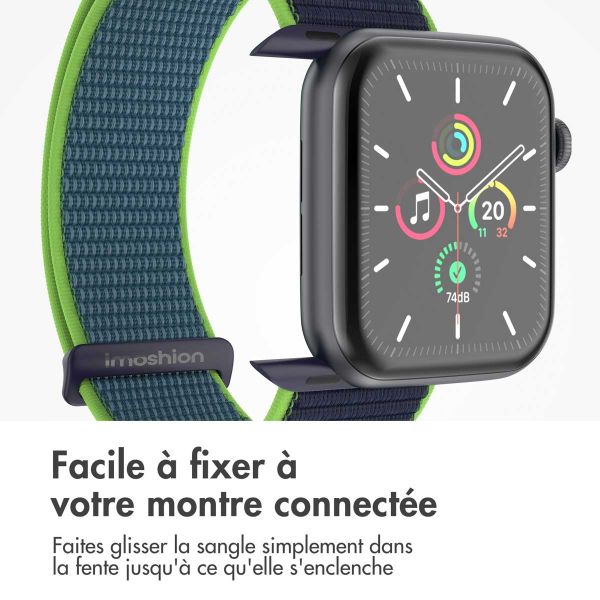 iMoshion Bracelet en nylon⁺ Apple Watch Series 1-9 / SE / Ultra (2) - 42/44/45/49 mm - Lime