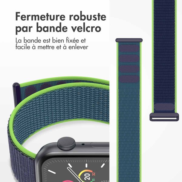 imoshion Bracelet en nylon⁺ Apple Watch Series 1-10 / SE / Ultra (2) - 42/44/45/46/49 mm - Lime