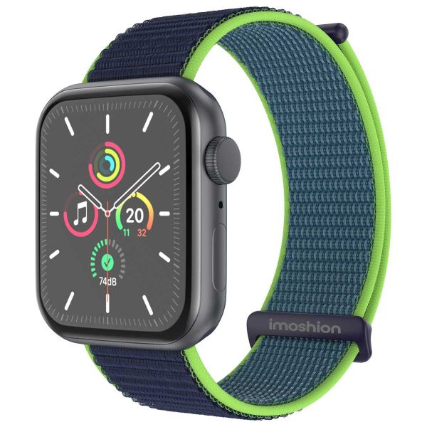 imoshion Bracelet en nylon⁺ Apple Watch Series 1-10 / SE / Ultra (2) - 42/44/45/46/49 mm - Lime