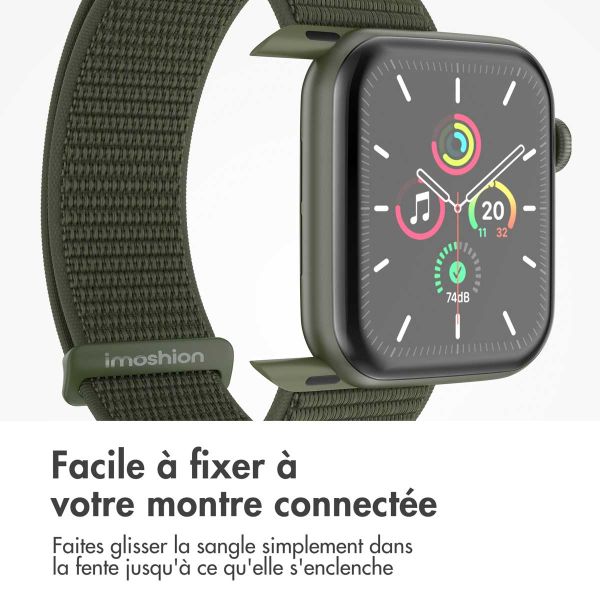 iMoshion Bracelet en nylon⁺ Apple Watch Series 1-9 / SE / Ultra (2) - 42/44/45/49 mm - Army Green