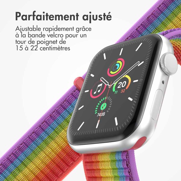 imoshion Bracelet en nylon⁺ Apple Watch Series 1-10 / SE / Ultra (2) - 42/44/45/46/49 mm - Pride Edition