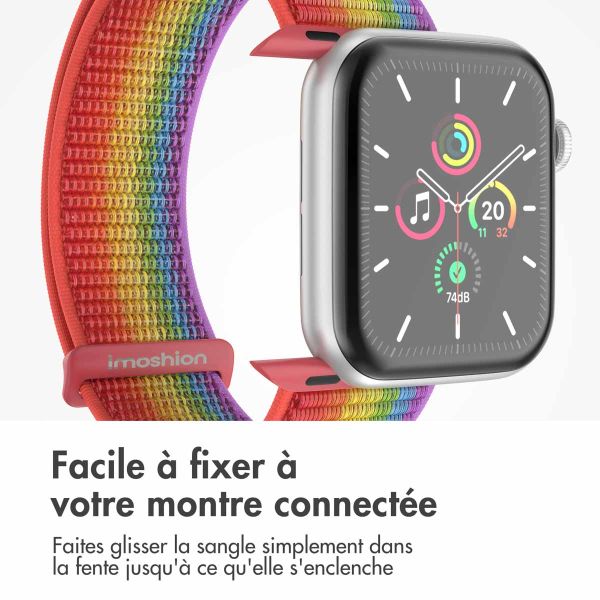 imoshion Bracelet en nylon⁺ Apple Watch Series 1-10 / SE / Ultra (2) - 42/44/45/46/49 mm - Pride Edition