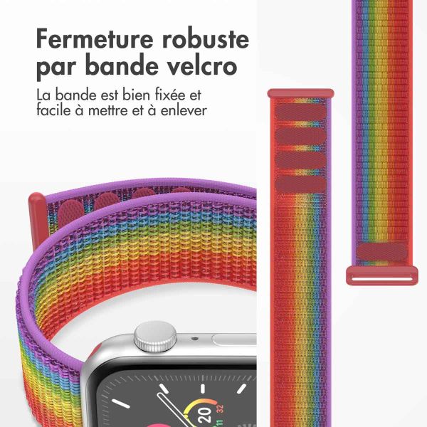 imoshion Bracelet en nylon⁺ Apple Watch Series 1-10 / SE / Ultra (2) - 42/44/45/46/49 mm - Pride Edition