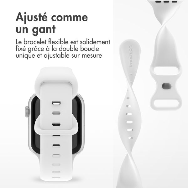 imoshion Bracelet en silicone⁺ Apple Watch Series 1-9 / SE - 38/40/41 mm / Series 10 - 42 mm - White - Taille S/M