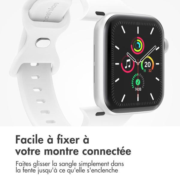 imoshion Bracelet en silicone⁺ Apple Watch Series 1-9 / SE - 38/40/41 mm / Series 10 - 42 mm - White - Taille S/M