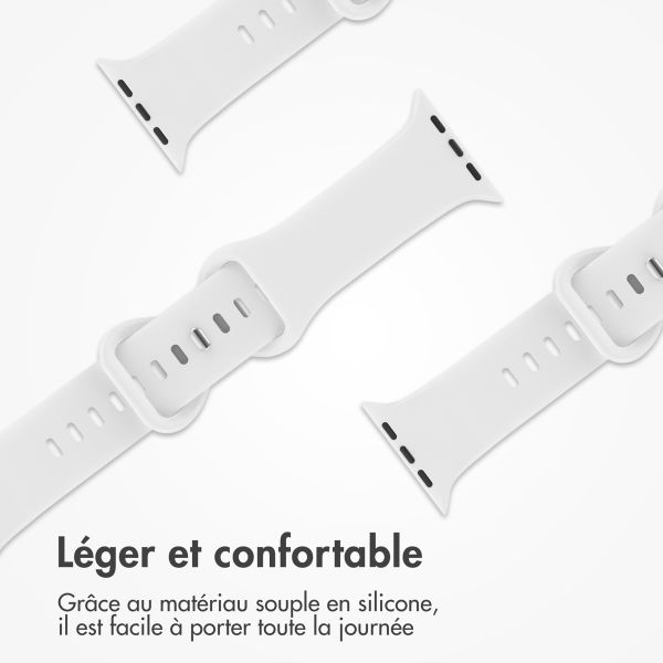 imoshion Bracelet en silicone⁺ Apple Watch Series 1-9 / SE - 38/40/41 mm / Series 10 - 42 mm - White - Taille S/M