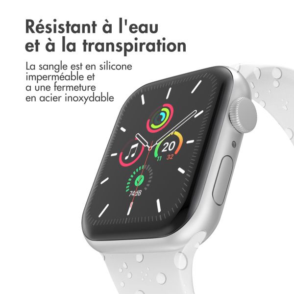 imoshion Bracelet en silicone⁺ Apple Watch Series 1-9 / SE - 38/40/41 mm / Series 10 - 42 mm - White - Taille S/M