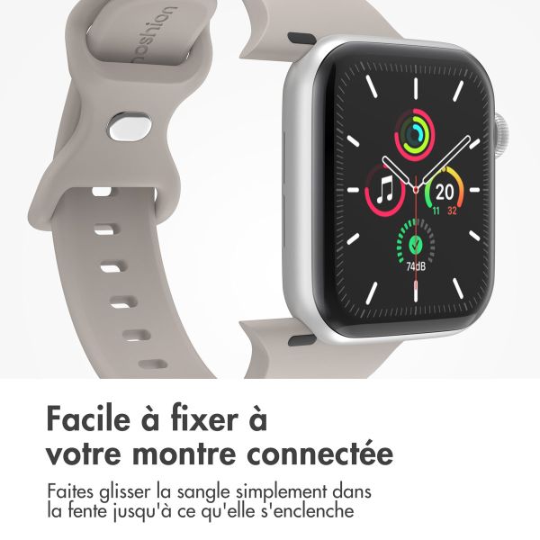 imoshion Bracelet en silicone⁺ Apple Watch Series 1-9 / SE - 38/40/41 mm / Series 10 - 42 mm - Stone - Taille S/M