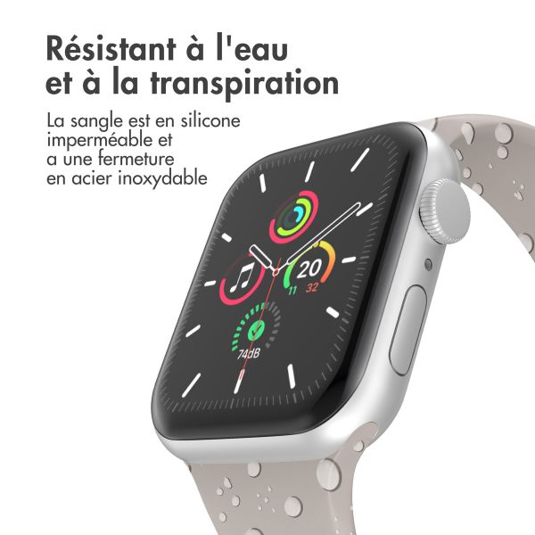 imoshion Bracelet en silicone⁺ Apple Watch Series 1-9 / SE - 38/40/41 mm / Series 10 - 42 mm - Stone - Taille S/M