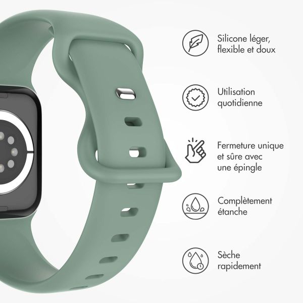 iMoshion Bracelet en silicone⁺ Apple Watch Series 1-9 / SE - 38/40/41 mm - Pine - Taille S/M
