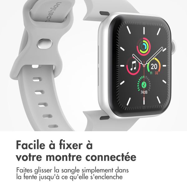 imoshion Bracelet en silicone⁺ Apple Watch Series 1-10 / SE / Ultra (2) - 42/44/45/46/49 mm - Fog - Taille M/L